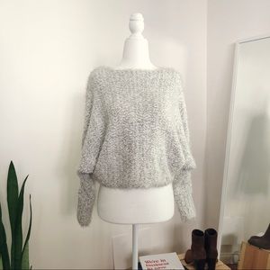 • Ecote • Retro Fuzzy Batwing Boatneck Sweater